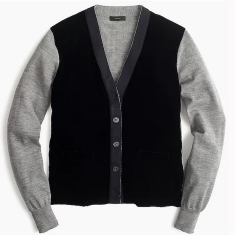 J.Crew Black and Gray Cardigan Size S